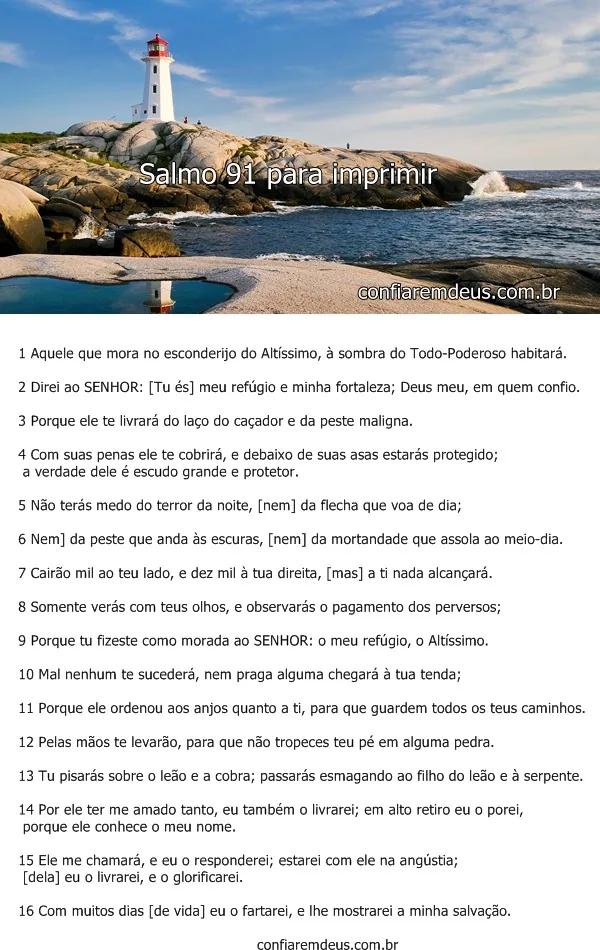 Salmo 91 para imprimir
